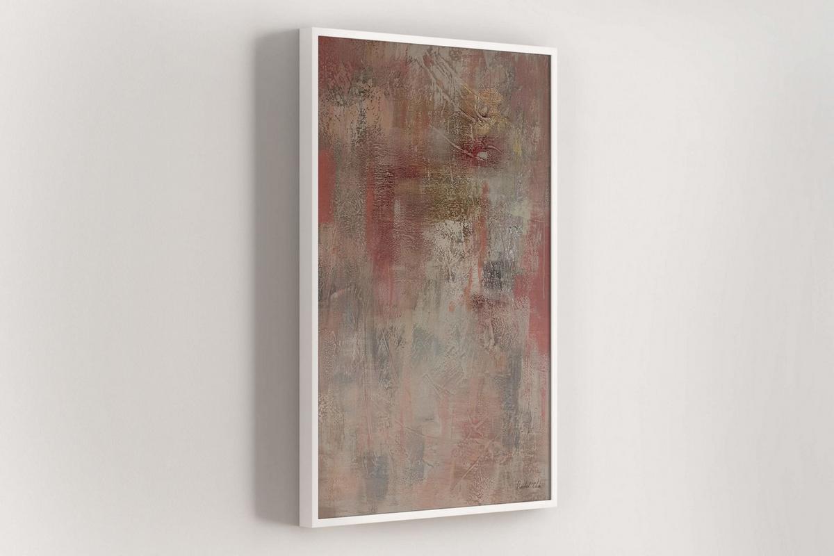 ACRYLBILD HANDGEMALT 80/120 cm - Pink/Rot, Holz/Textil (80/120cm) - KUNSTLOFT