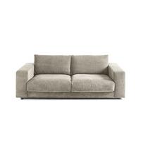 SOFA 2-SITZER MADELINE Grau Cord - Greige/Schwarz, Kunststoff/Textil (230/85/127cm) - KAWOLA