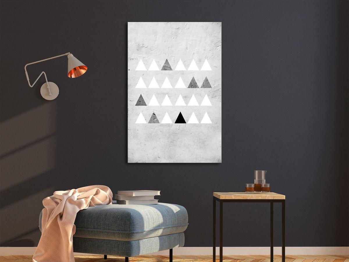 KUNSTDRUCK Grau 60/90 cm - Weiß/Grau, Textil (60/90cm) - KUNSTLOFT