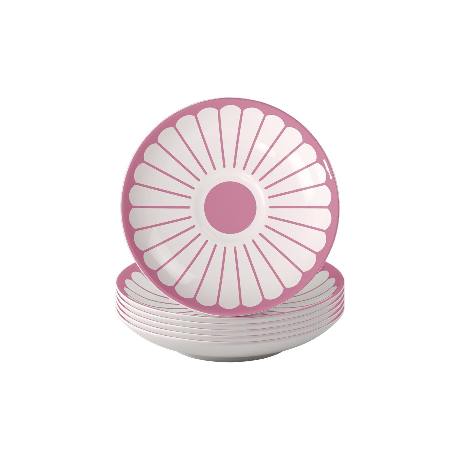 ESPRESSOUNTERTASSEN Fleur Couleur Cassis ø 11,7 cm 6er Set - Pink, Keramik (11.7cm) - Villeroy & Boch