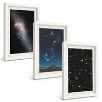 BILDER SET 3er Set - 20x30 cm Weißer Rahmen - Scorpios kosmische Landschaften - Weiß, Kunststoff (20/30cm) - TULUP