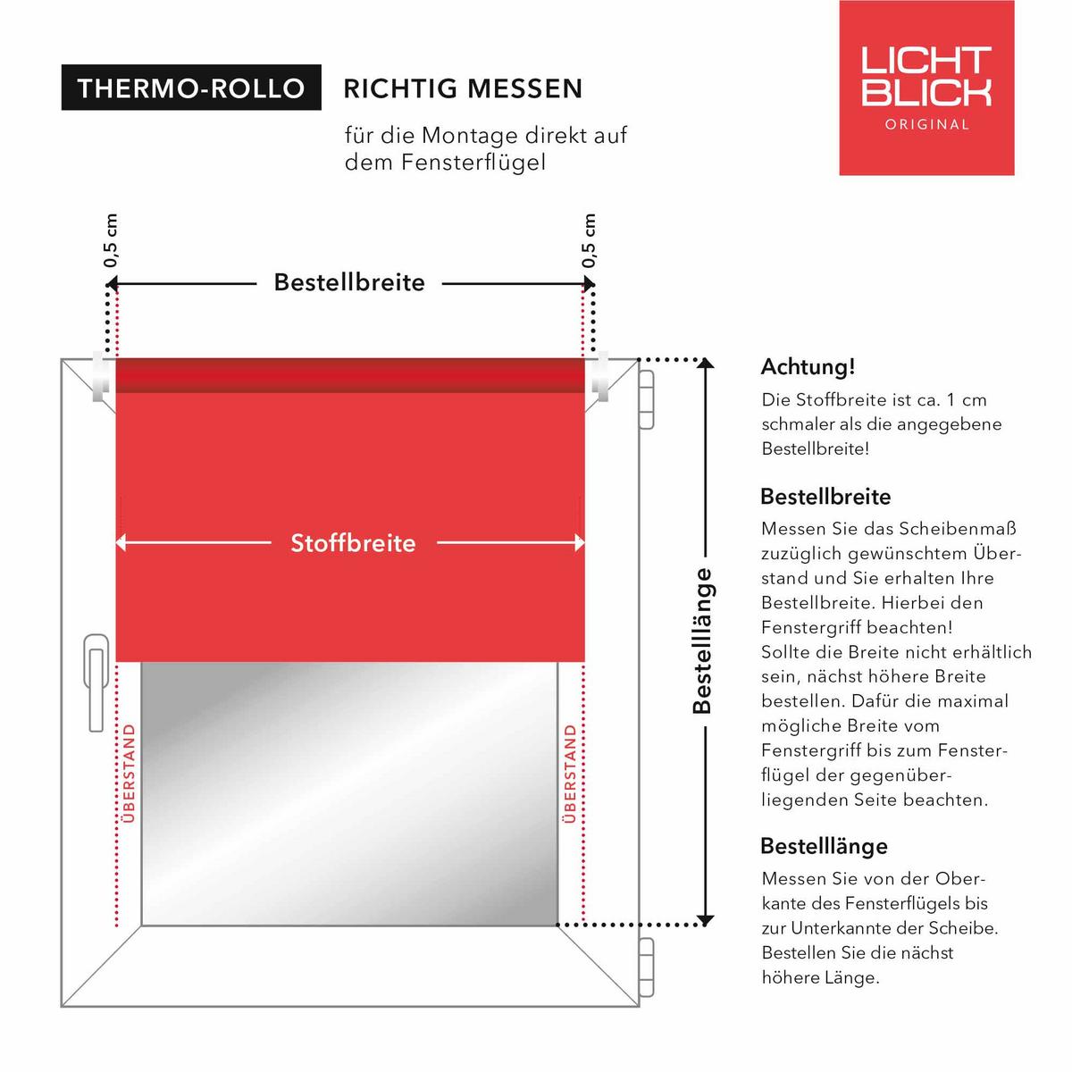 THERMO-ROLLO KLEMMFIX, OHNE BOHREN, VERDUNKELUNG - Weiß, Kunststoff (80/220cm) - Lichtblick Original