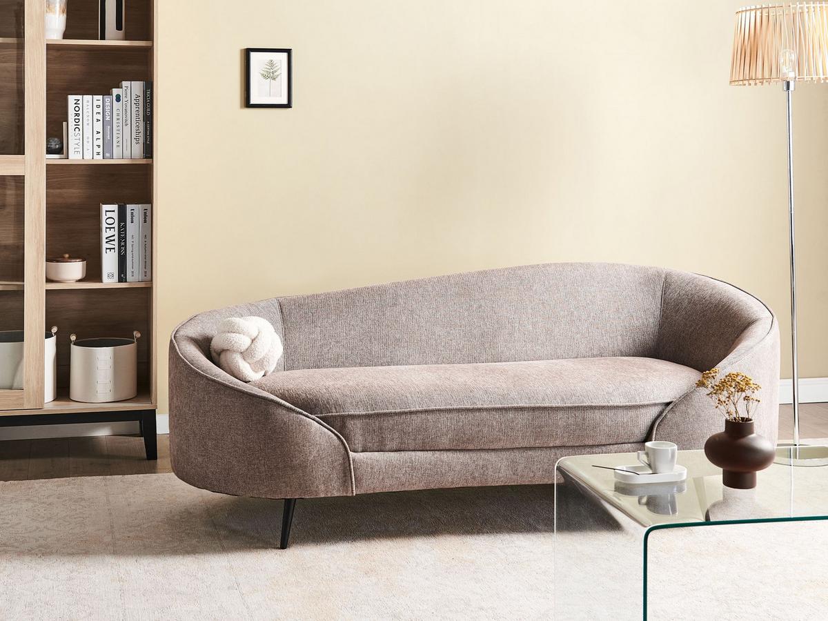 2-SITZER-SOFA Stoff Braun Savar - Schwarz/Braun, Textil (183/69/84cm) - Beliani