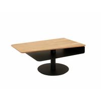 COUCHTISCH höhenverstellbar Charil 100x46x60 Furnier Wildeiche/Schwarz - Wildeiche/Schwarz, Holzwerkstoff (100/60/60cm) - 58aufmkessel