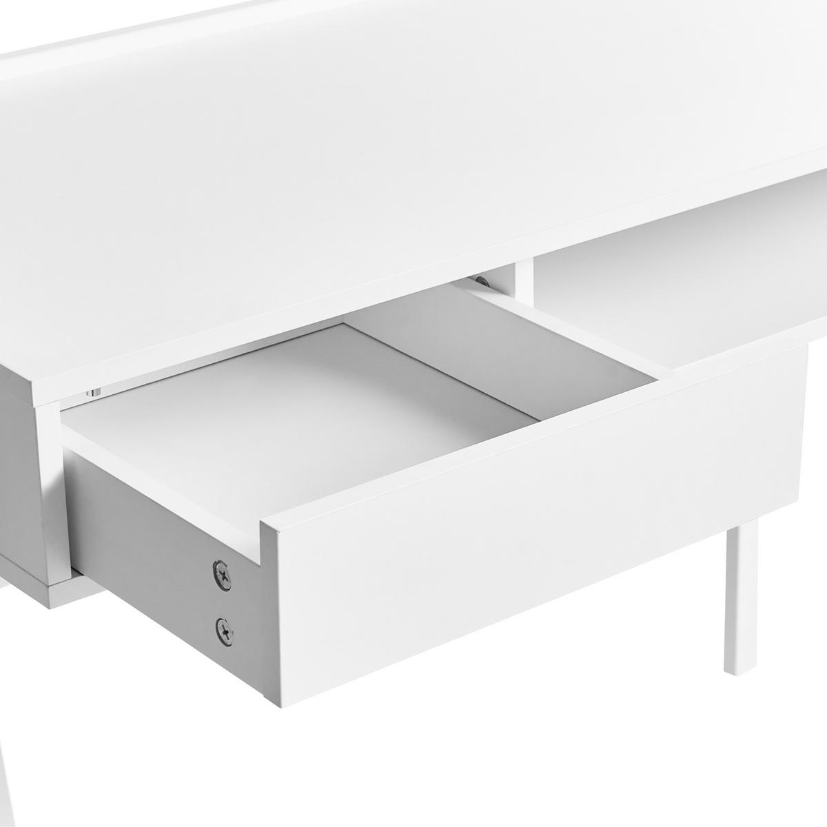 SCHREIBTISCH Weiß 107/48 cm Kofoten - Weiß, Holzwerkstoff (48/107/76cm) - Beliani