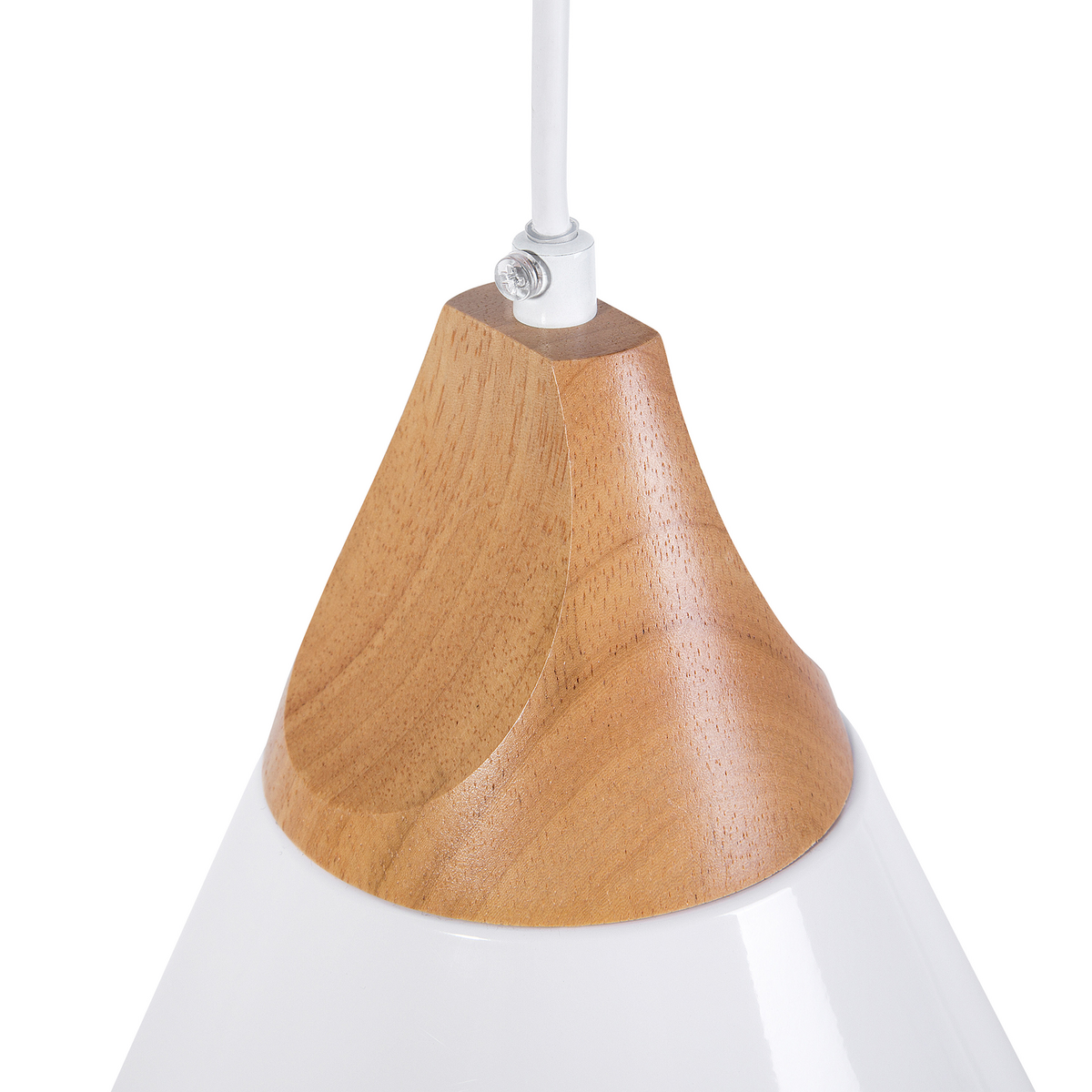 HÄNGELEUCHTE Albano 25/25/132 cm - Weiß, Metall (25/25/132cm) - Beliani