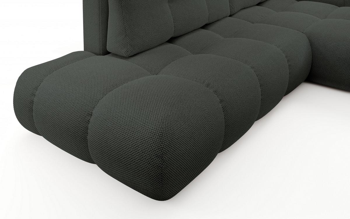 ECKSOFA DUCA R-S Grau Jersey mit Schlaffunktion - Anthrazit, Holz (266.5/266.5cm) - MASSENO