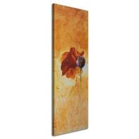 WANDBILD mohnblume wie handgemalt - Orange, Textil (30/90cm) - Feeby