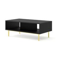 COUCHTISCH Schwarz, Schwarz, Gold 90/45/60 - Schwarz, Holzwerkstoff (60/90/45cm) - RAUMHIRSCH FURNITURE