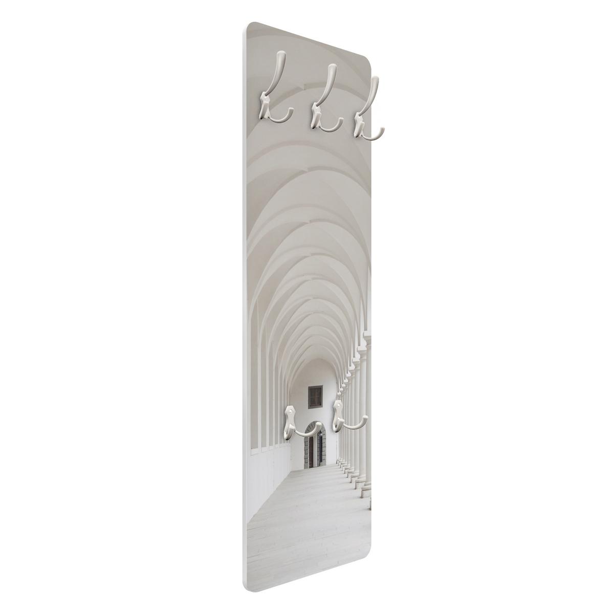 WANDGARDEROBE - Arkaden Weiß 34/105 cm - Weiß, Holzwerkstoff (34/105/1.6cm) - Bilderwelten