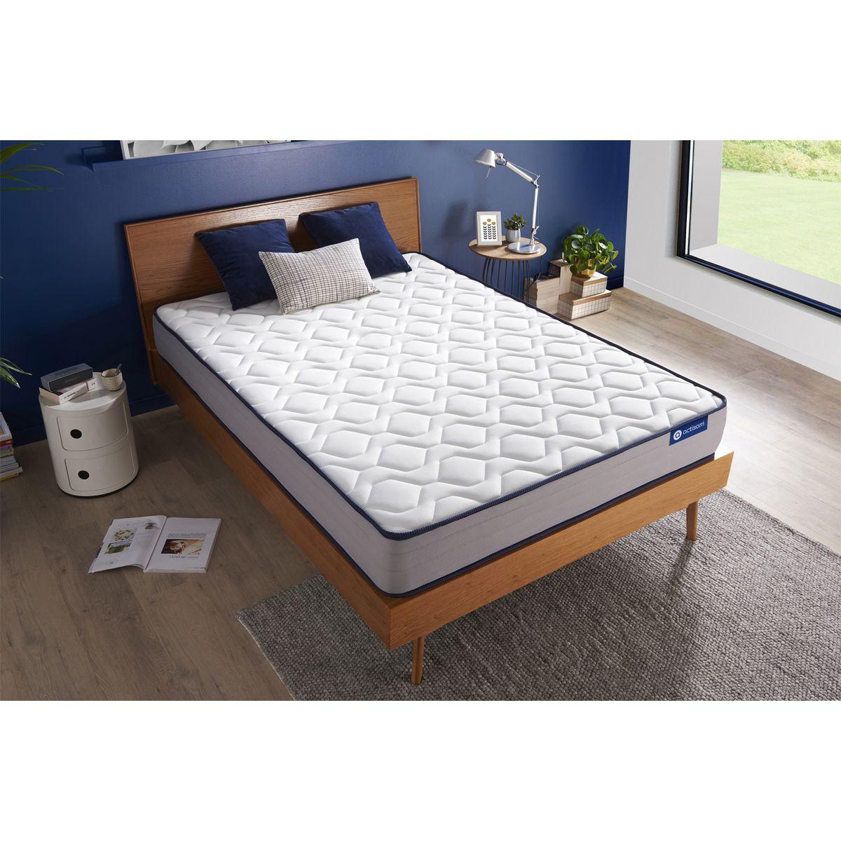 MATRATZE Actiflex form Taschenfederkern und Memory-Schaum 80 x 200 cm h3 - Weiß, Textil (80/200cm) - ACTISOM