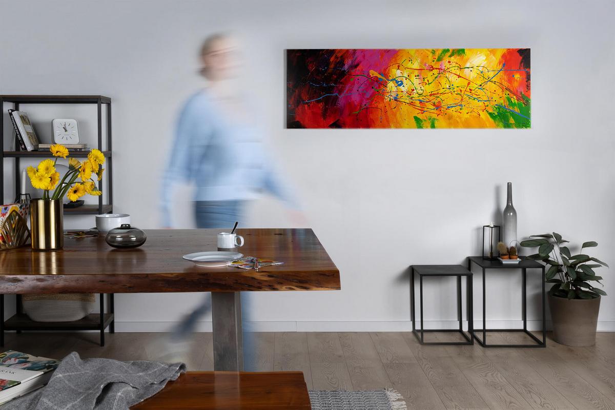 ÖLGEMÄLDE 150/50 cm - Multicolor, Holz/Textil (150/50cm) - KUNSTLOFT
