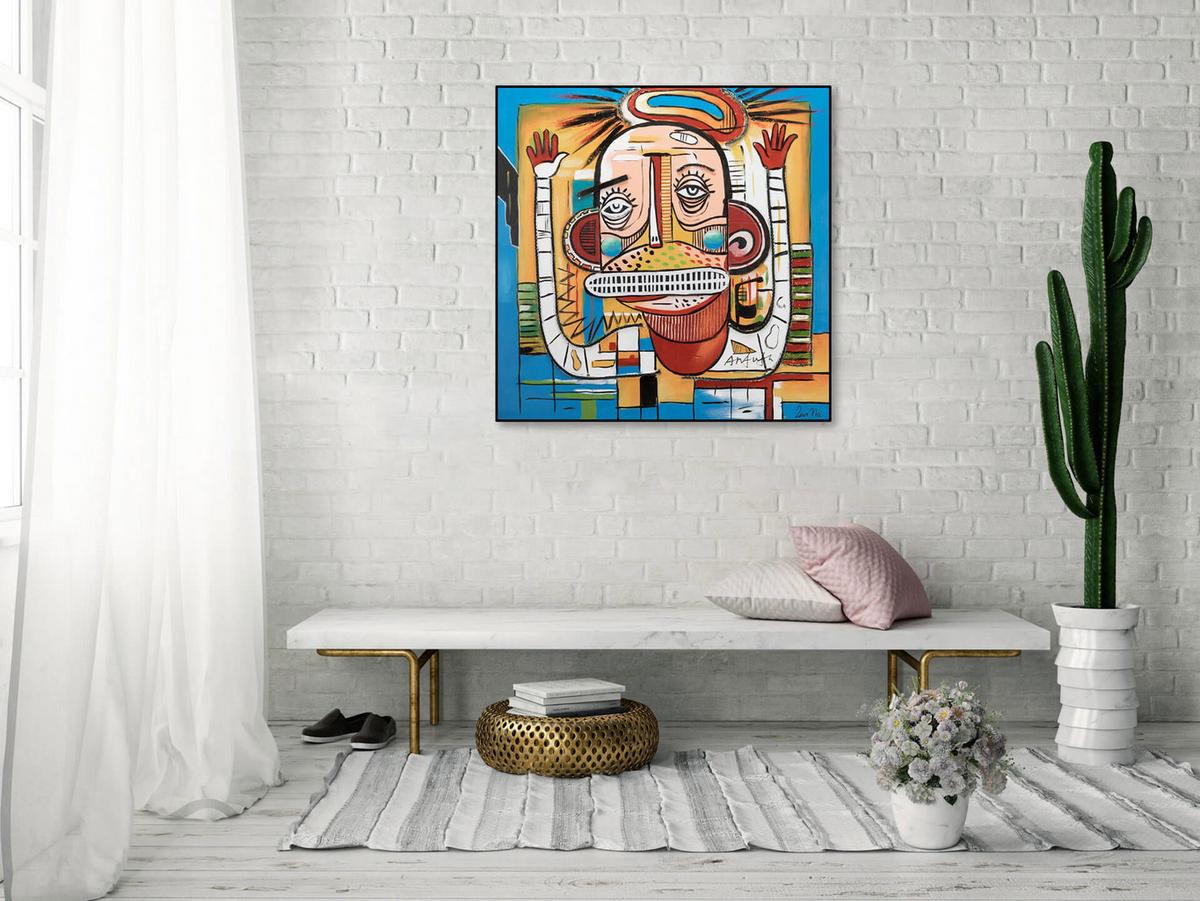 ACRYLBILD HANDGEMALT 80/80 cm - Multicolor, Holz/Textil (80/80cm) - KUNSTLOFT