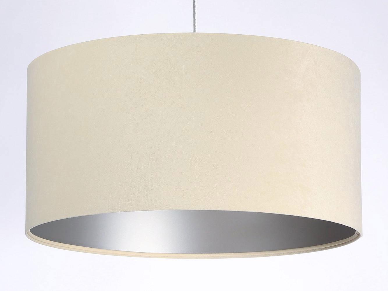 HÄNGELEUCHTE Silber 50/25 cm - Beige/Silberfarben, Kunststoff (50/0.8/25cm) - ONZENO