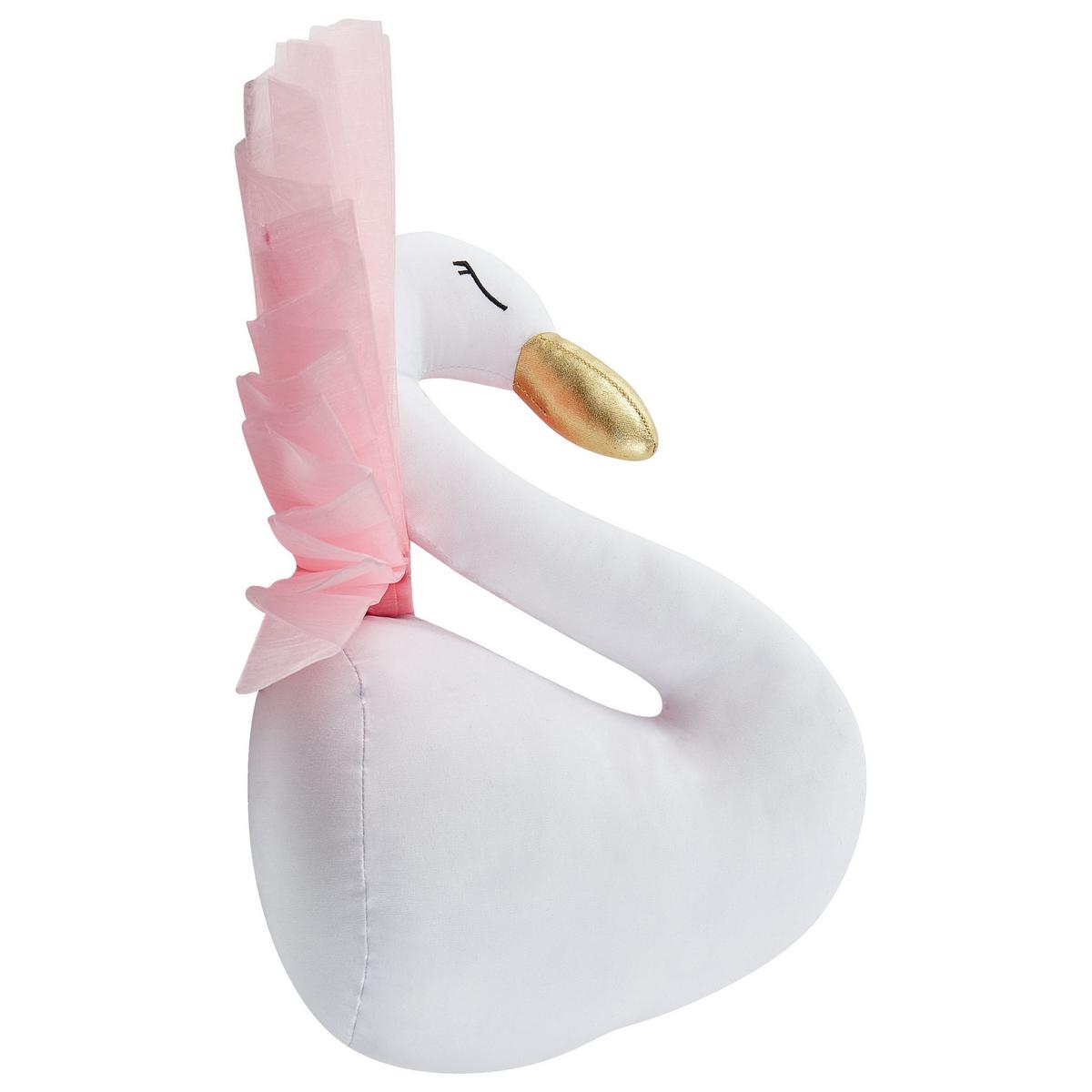 WANDDEKORATION cremeweiß/rosa Odetta - Weiß, Textil (22/32/15cm) - Beliani