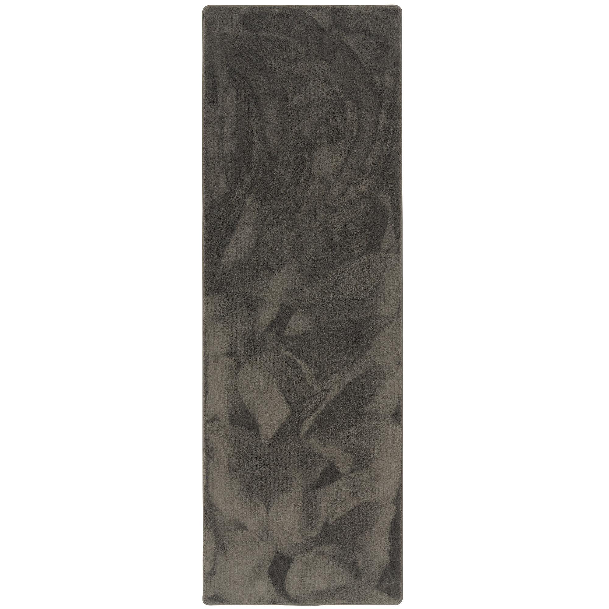 LUXUS SUPER SOFT HOCHFLOR LANGFLOR TEPPICH LÄUFER DELUXE - Anthrazit, Textil (80/200cm) - Snapstyle