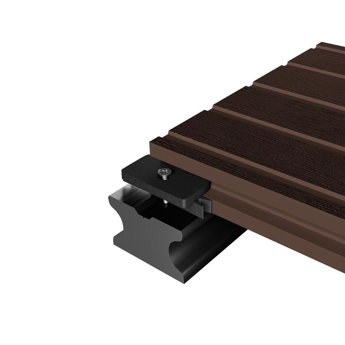 TERRASSENDIELEN WPC Braun 6 m² - Braun, Kunststoff (220/14.6/2.5cm) - Juskys