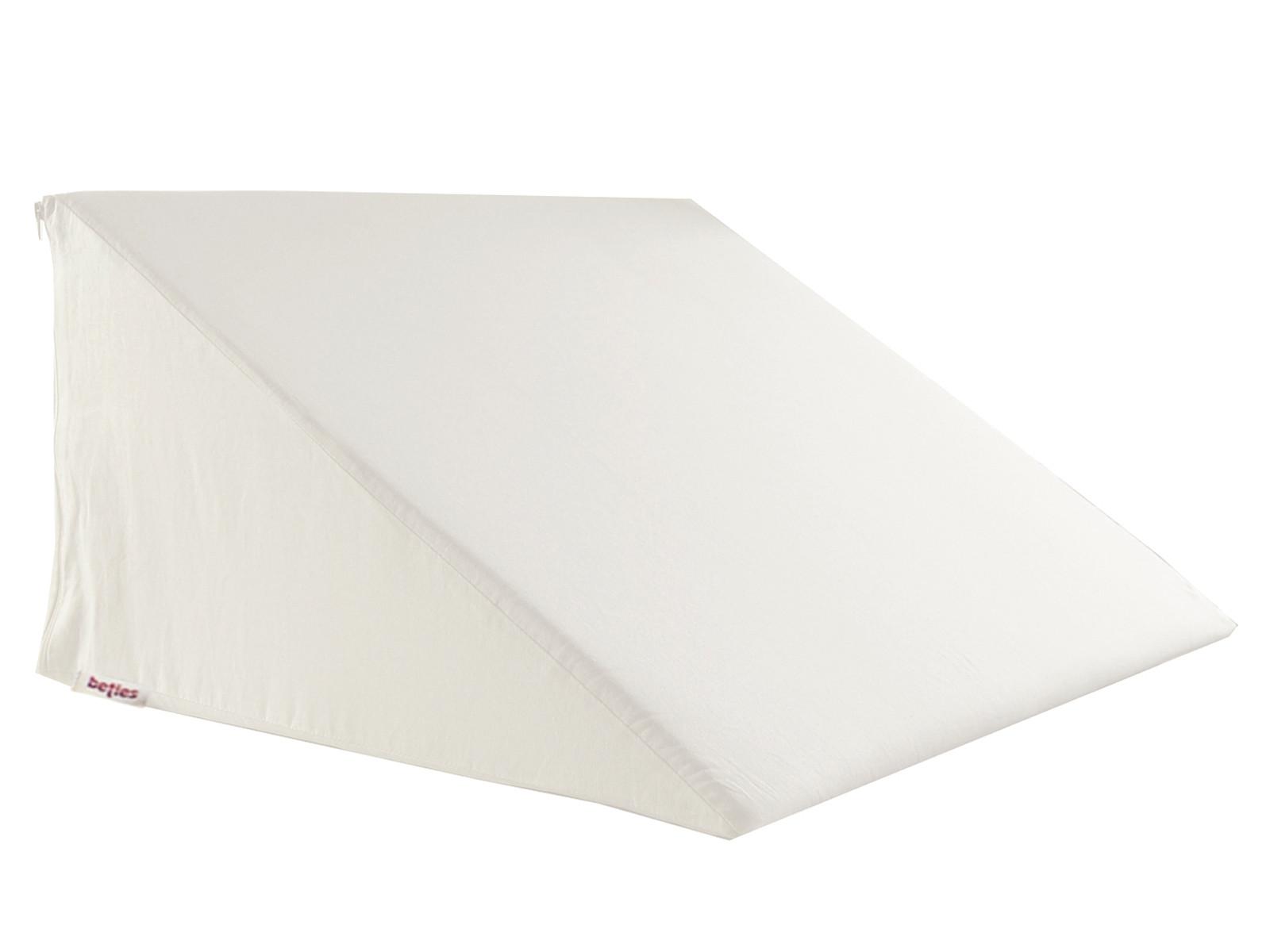 KEILKISSENBEZUG Basic 100% Baumwolle weiß 62/49/30 cm - Weiß, Textil (62/49cm) - beties Heimtextil