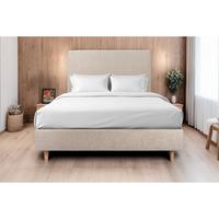 KOPFTEIL gepolstertes – Beigebrauner Stoff - 150 cm - Beige/Braun, Karton/Holz (150/120/10cm) - Sommeil de Plomb