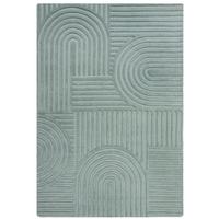TEPPICH aus Wolle LEVEN in Entenei-Blau, geometrisch, 160 x 230 cm - Blau, Textil (230/160cm) - KADIMA DESIGN