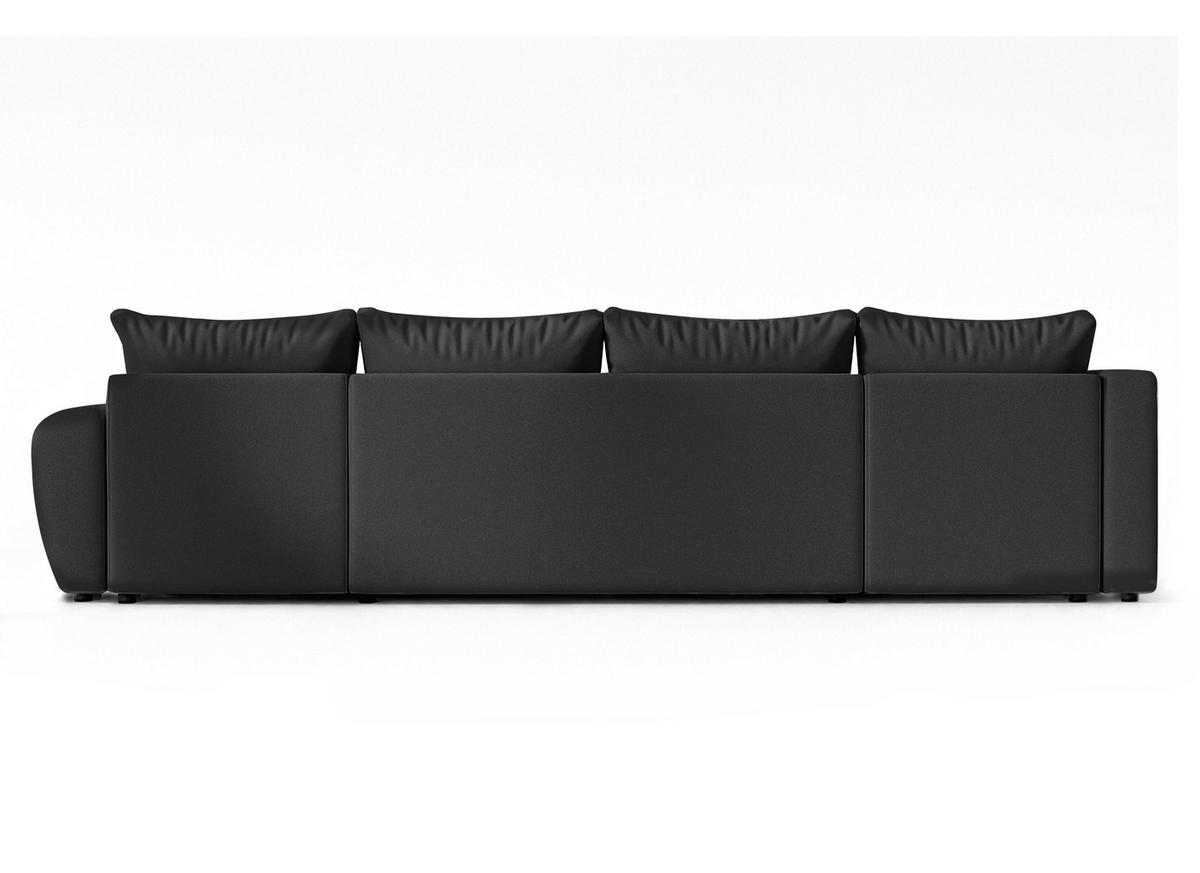 WOHNLANDSCHAFT Malatya U Form MAX Schwarz 311/145/80 cm mit Schlaffunktion - Schwarz, Kunststoff/Textil (303/80/208cm) - AX Living