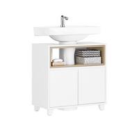 WASCHBECKENUNTERSCHRANK Weiß 60cm - Weiß, Holzwerkstoff (60/61/30cm) - SoBuy