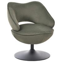 DREHSESSEL Samtstoff Dunkelgrün Sandet - Grün, Textil (66/78/55cm) - Beliani