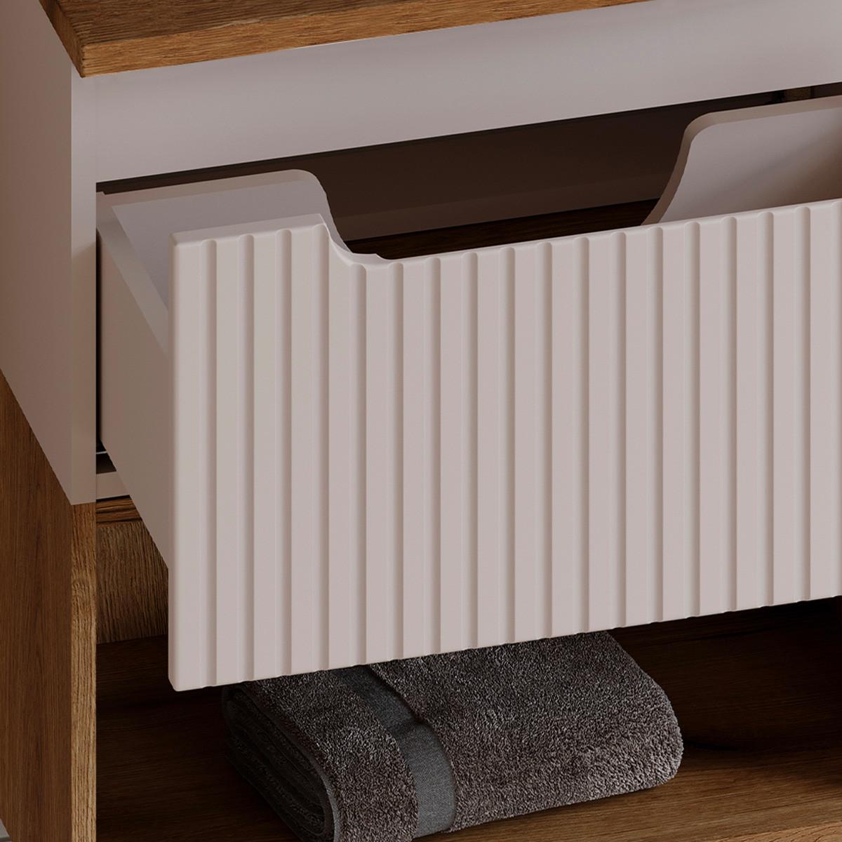 WASCHTISCH 50.4cm Riva Kaschmir - Beige, Holzwerkstoff (50.4/60/40cm) - Petits-meubles