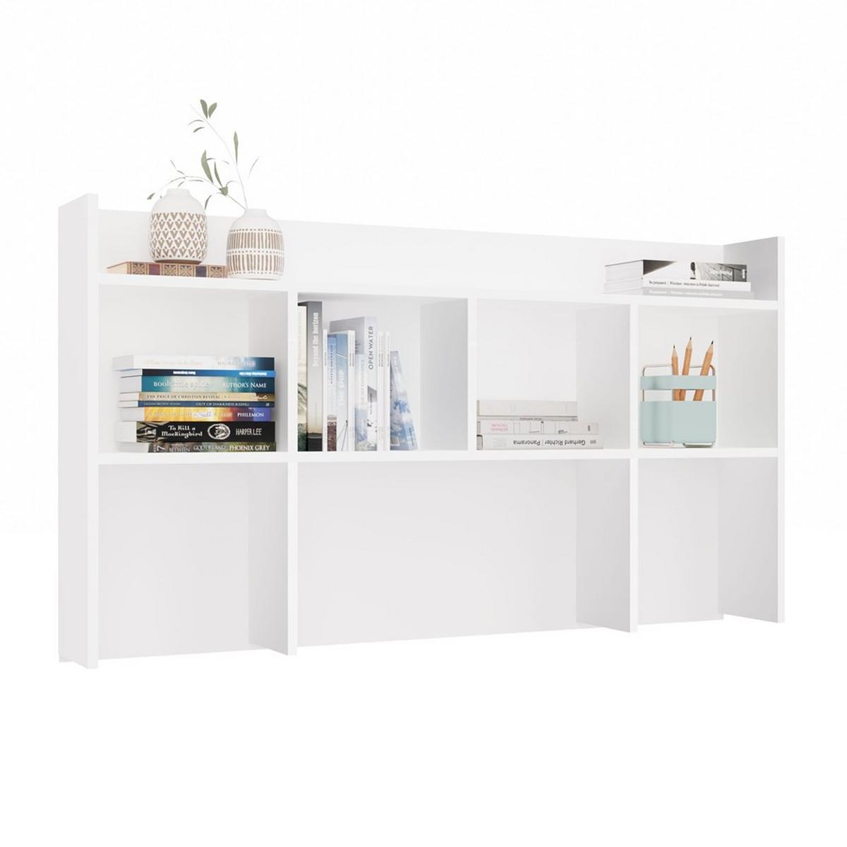 SCHREIBTISCHREGAL Weiß 128/70/18 - Weiß, Holzwerkstoff (128/70/18cm) - RAUMHIRSCH FURNITURE