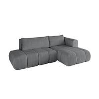 ECKSOFA Ottomane Rechts CLOUD-L 280x185x90 Dunkelgrau Cord - Dunkelgrau, Holzwerkstoff/Kunststoff (185/280cm) - ALTDECOR