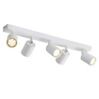 DECKENSTRAHLER Roger 5-flammig 55/3/14 cm - Weiß, Metall (55/3/14cm) - Nettlife