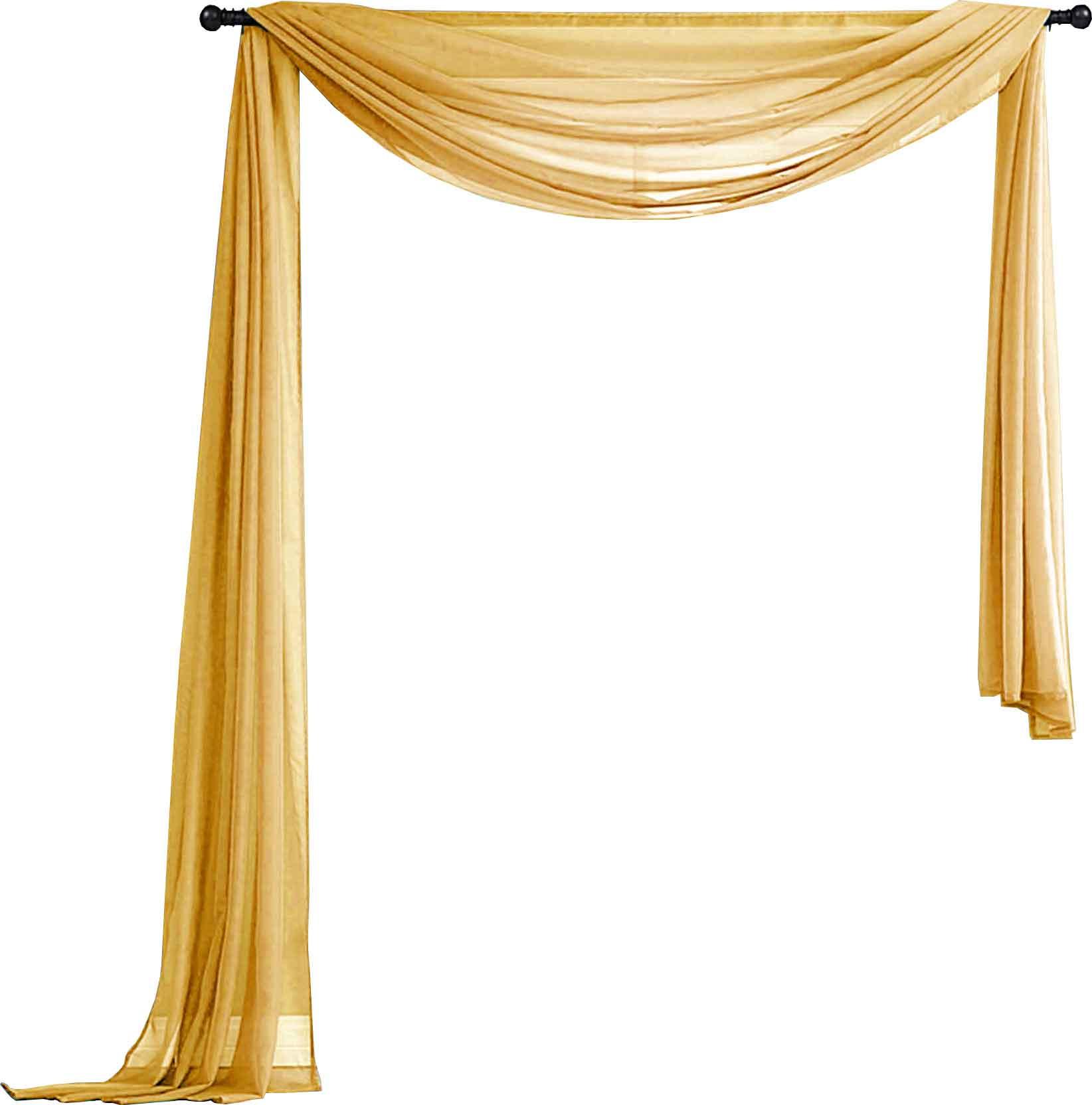QUERBEHANG 1ER SET HxB 140x600 Gelb - Gelb, Textil (140/600cm) - Gardinenbox