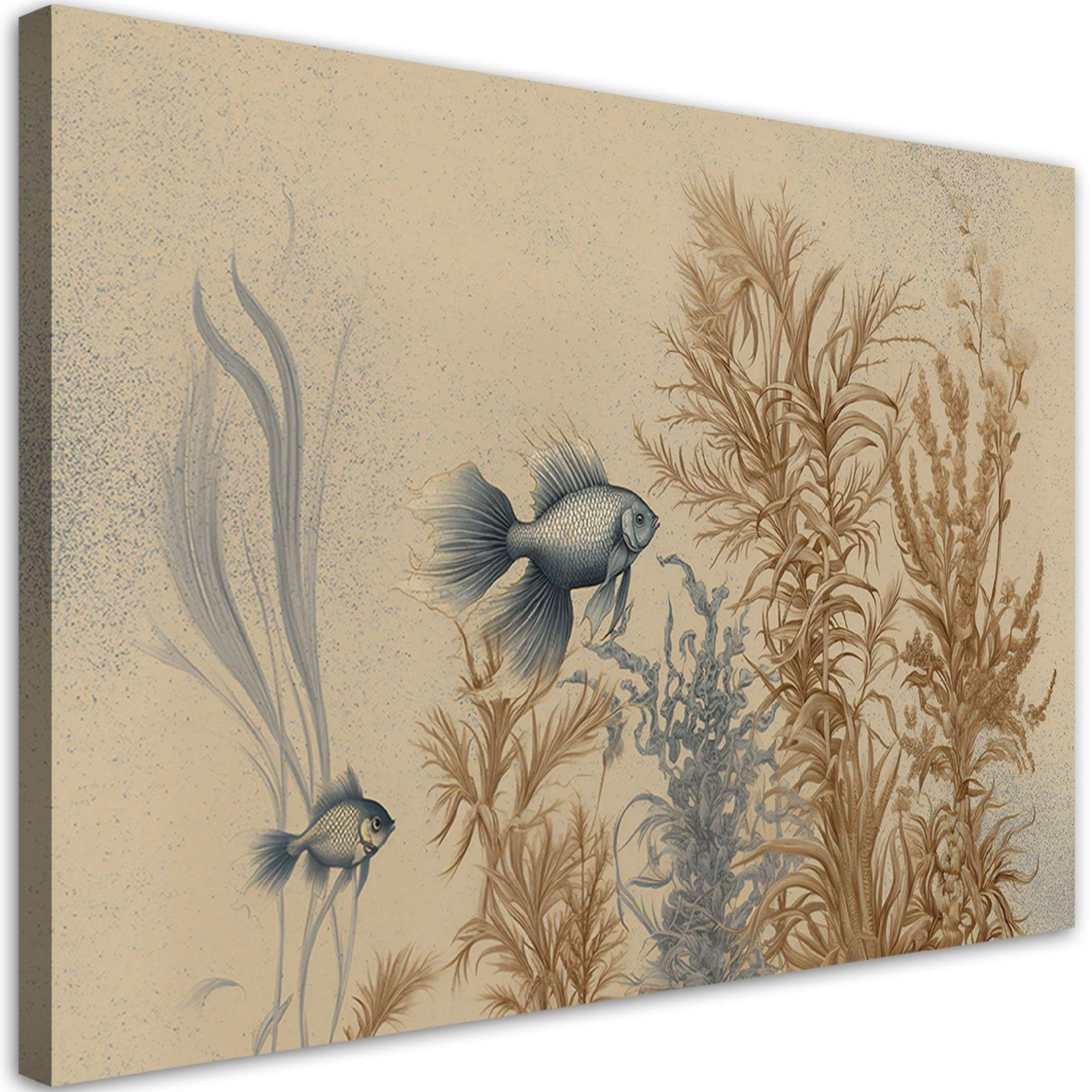 KUNSTDRUCK Beige 120/80 cm - Beige, Textil (120/80cm) - KUNSTLOFT