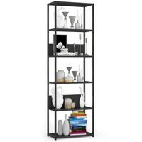 STANDREGAL Schwarz, Schwarz 192/60/32 - Schwarz, Holzwerkstoff (60/192/32cm) - RAUMHIRSCH FURNITURE