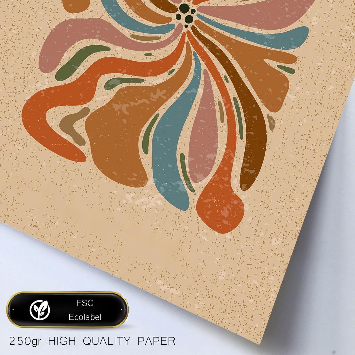 POSTER Set Mit 6 Drucken Von Bewegungen In Der Sammlung Von Ethnischen Dekorative Rahmen Für Ihr Zuhause Wandkunstdruck A3 & A4 Schwarzer Rahmen - Schwarz, Papier (29/3cm) - Nacnic