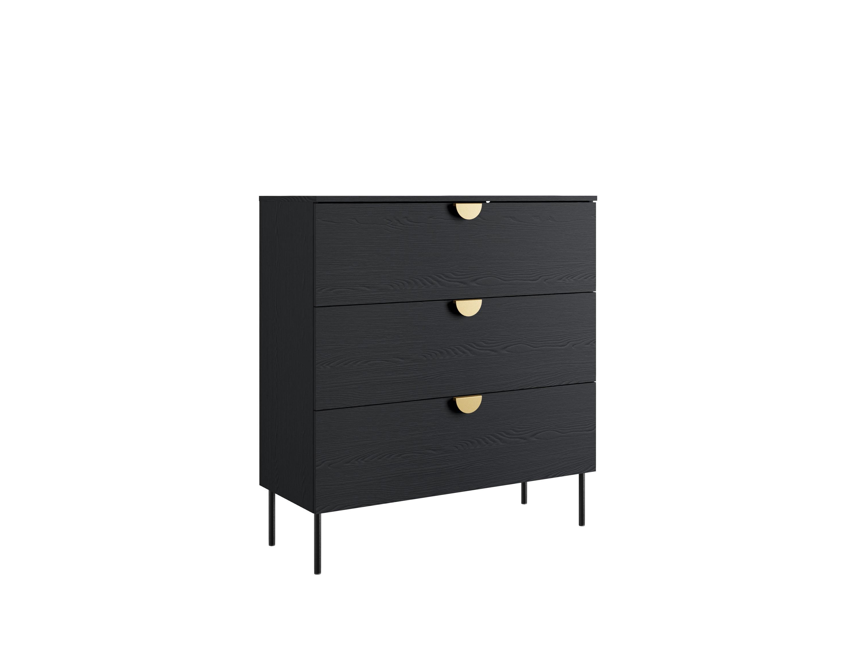 KOMMODE Graphitschwarz 100/107/40 - Graphitfarben, Holzwerkstoff (100/107/40cm) - RAUMHIRSCH FURNITURE
