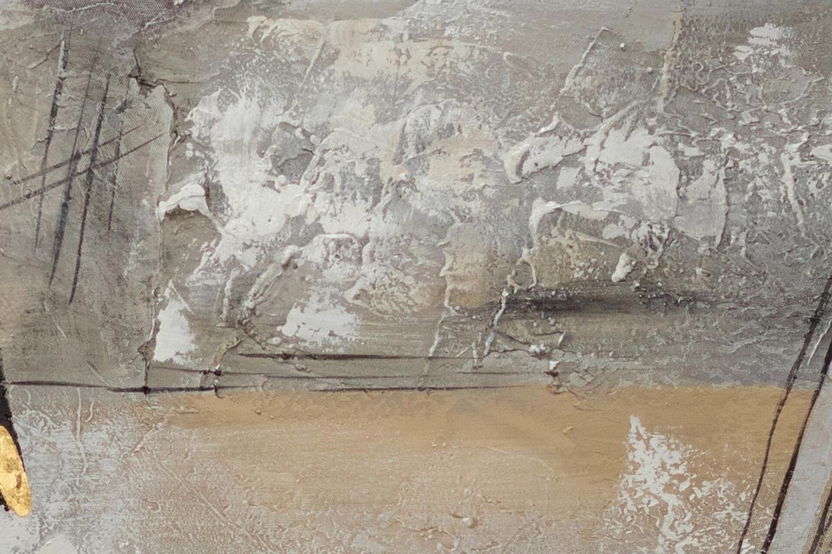 ACRYLBILD HANDGEMALT 75/100 cm - Grau, Holz/Textil (75/100cm) - KUNSTLOFT