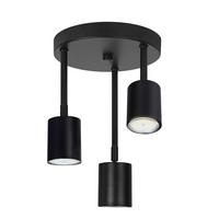 DECKENSTRAHLER Magnuson 3-flammig 19/19/28.5cm - Schwarz, Metall (19/19/28.5cm) - Nettlife