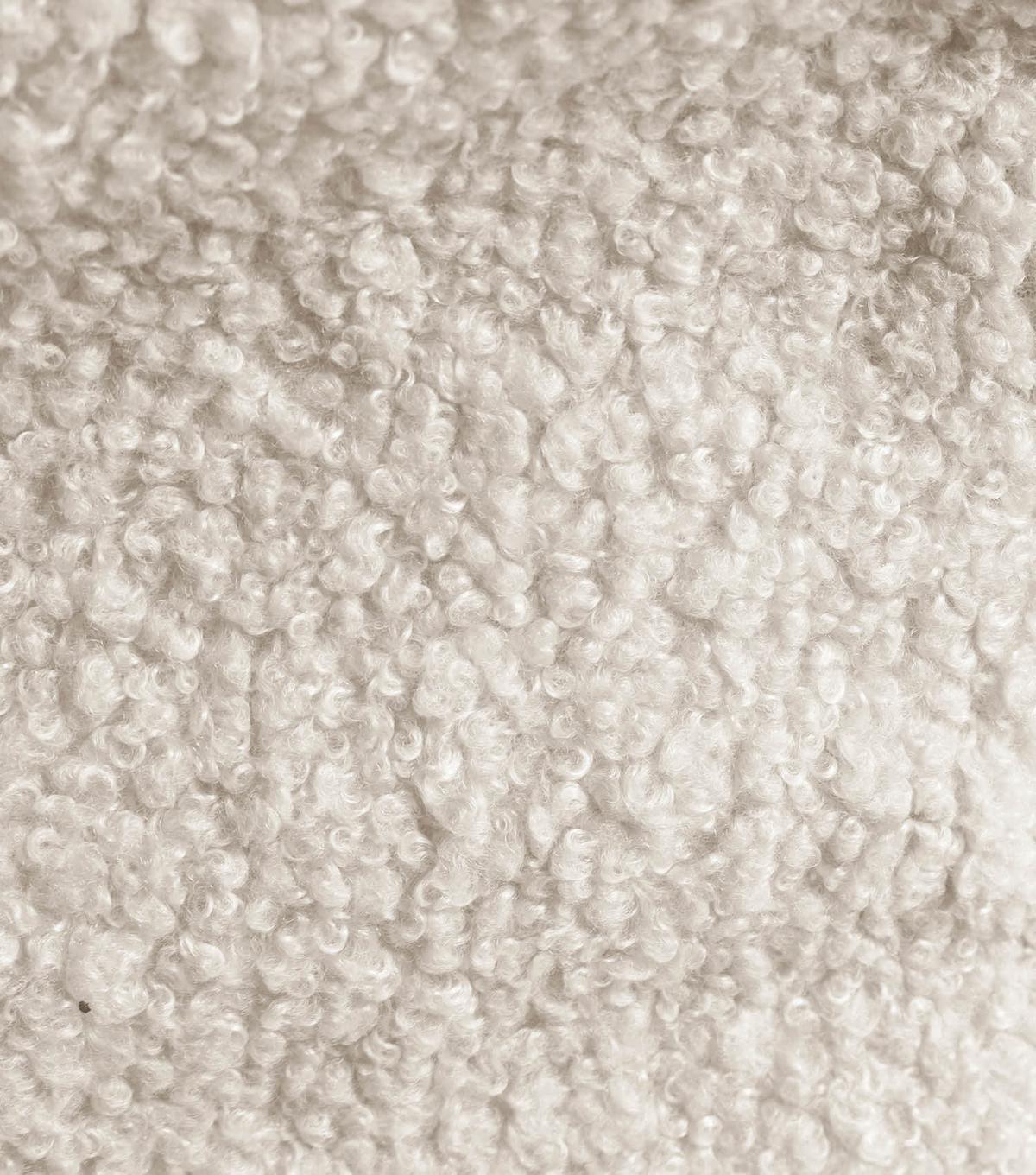 POUF Bouclé Block - Beige, Textil (55/65/35cm) - Mokebo