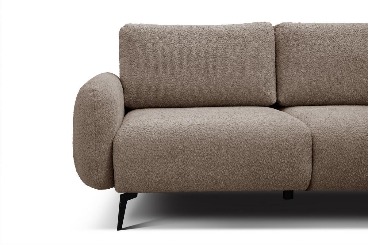 SOFA FEBE 3-Sitzer, beige - Beige/Schwarz, Holz/Textil (190/82/96cm) - Wozimo