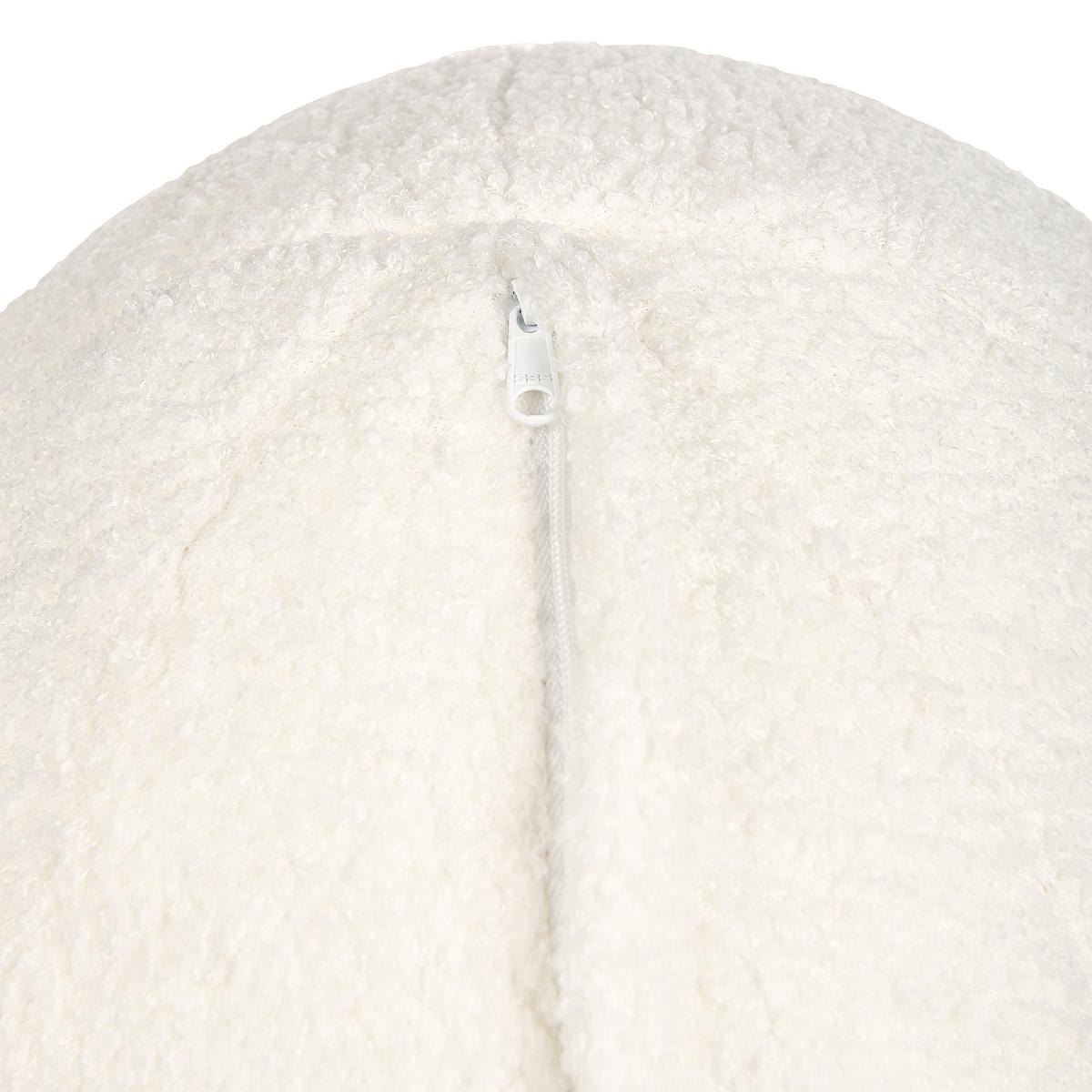 SESSEL Bouclé Weiß Leiren - Weiß, Textil (111/73/83cm) - Beliani