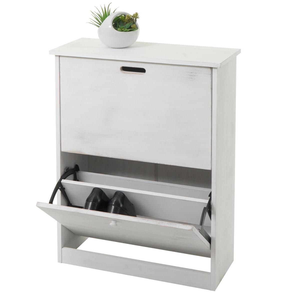 SCHUHKIPPER Weiß - Weiß, Holzwerkstoff (60/81/25cm) - MCW