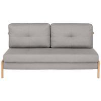 2-SITZER-SCHLAFSOFA Polsterbezug Hellgrau Edland - Hellgrau, Textil (152/76/92cm) - Beliani