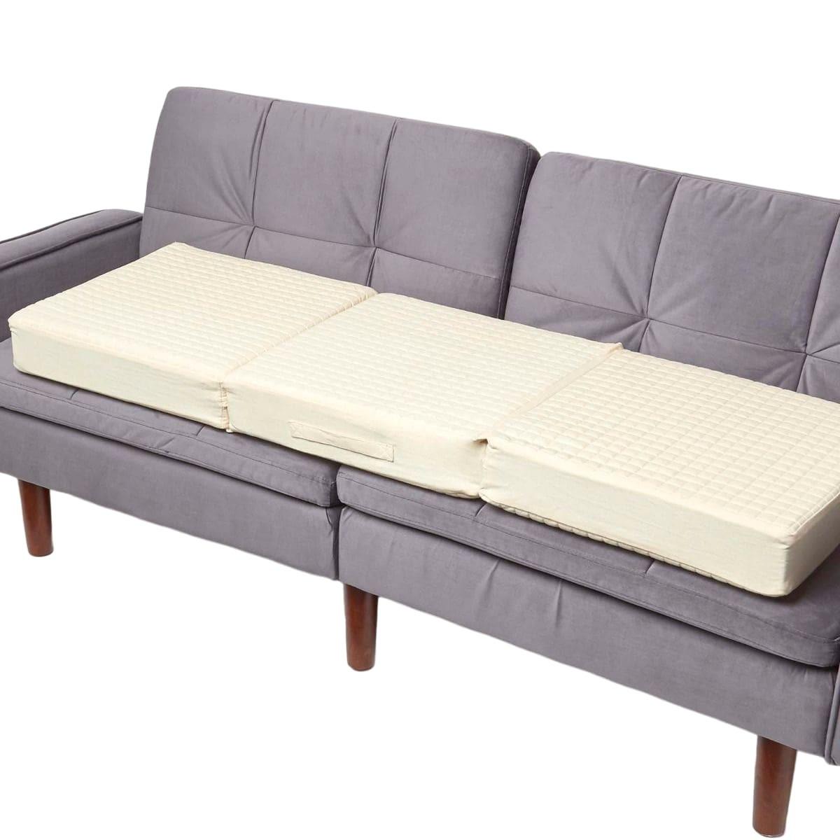 SOFA-AUFLAGE creme 150/50/10 cm – großes Sitzkissen orthopädisch - Creme, Textil (150/50/10cm) - Homescapes