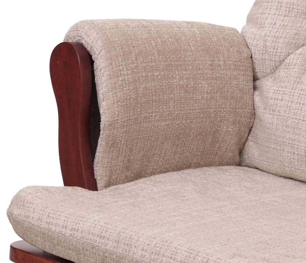 RELAXSESSEL Cremeweiß, Braun - Weiß/Braun, Textil (75/100/71cm) - MCW