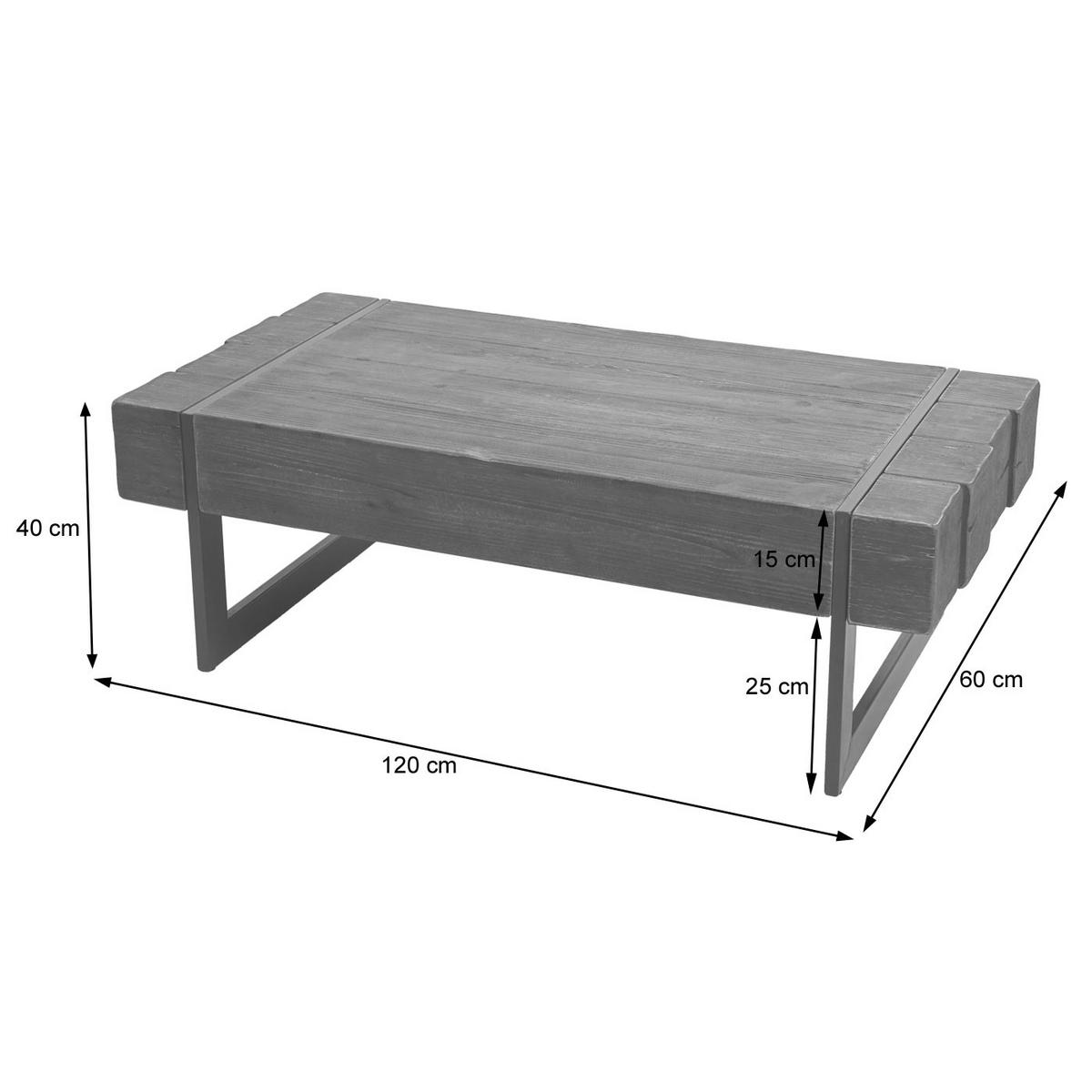 COUCHTISCH A15A rechteck Dunkelbraun - Dunkelbraun, Holz (60/120/40cm) - MCW