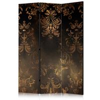 PARAVENT Einseitig Bedruckter 3-tlg 135x172 cm Barocke Glamour Ornamente - Braun, Holz/Textil (135/172/3cm) - Muralo