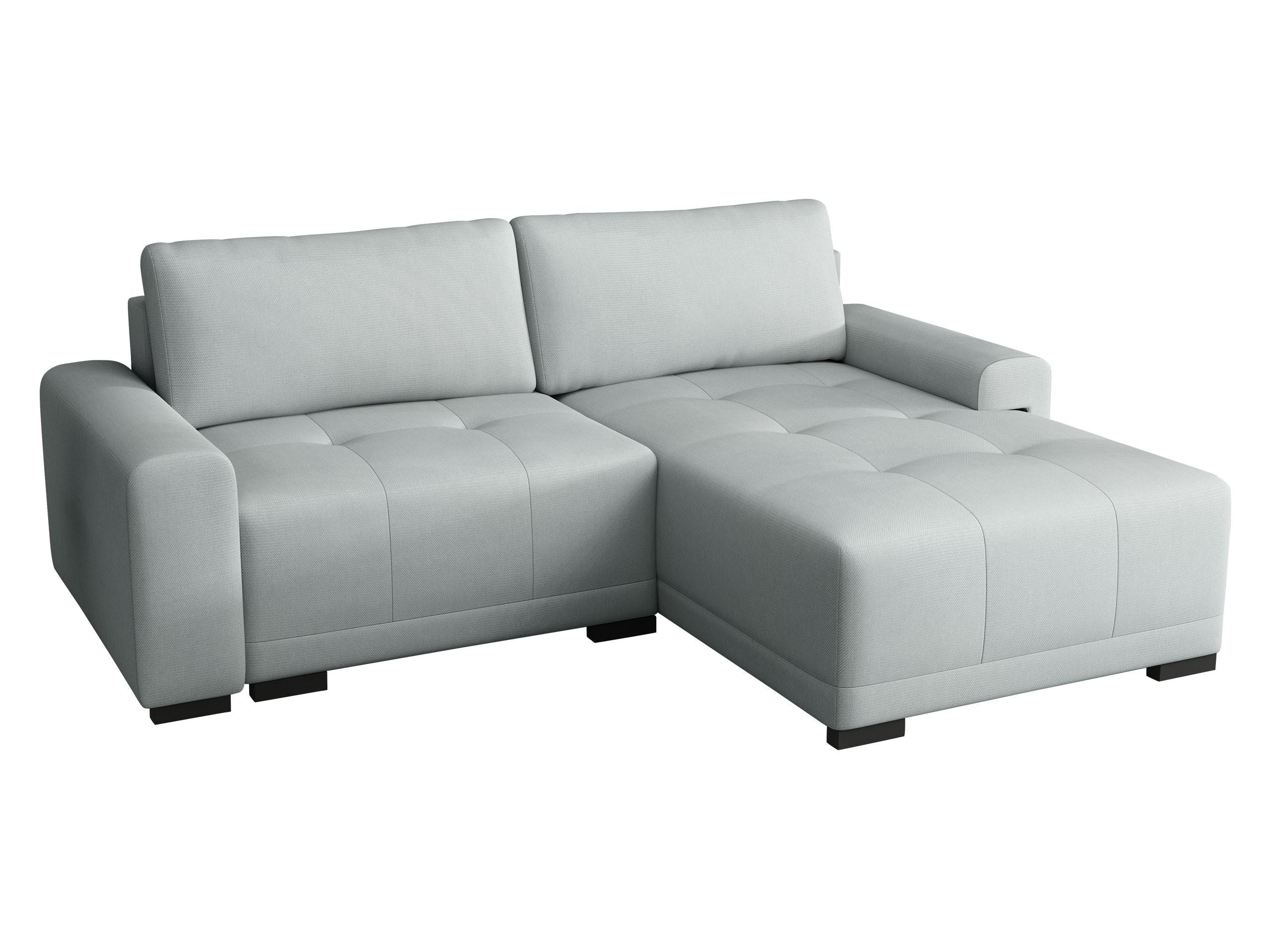 ECKSOFA Milton - Silberfarben/Schwarz, Holz/Textil (237/180cm) - MIRJAN24
