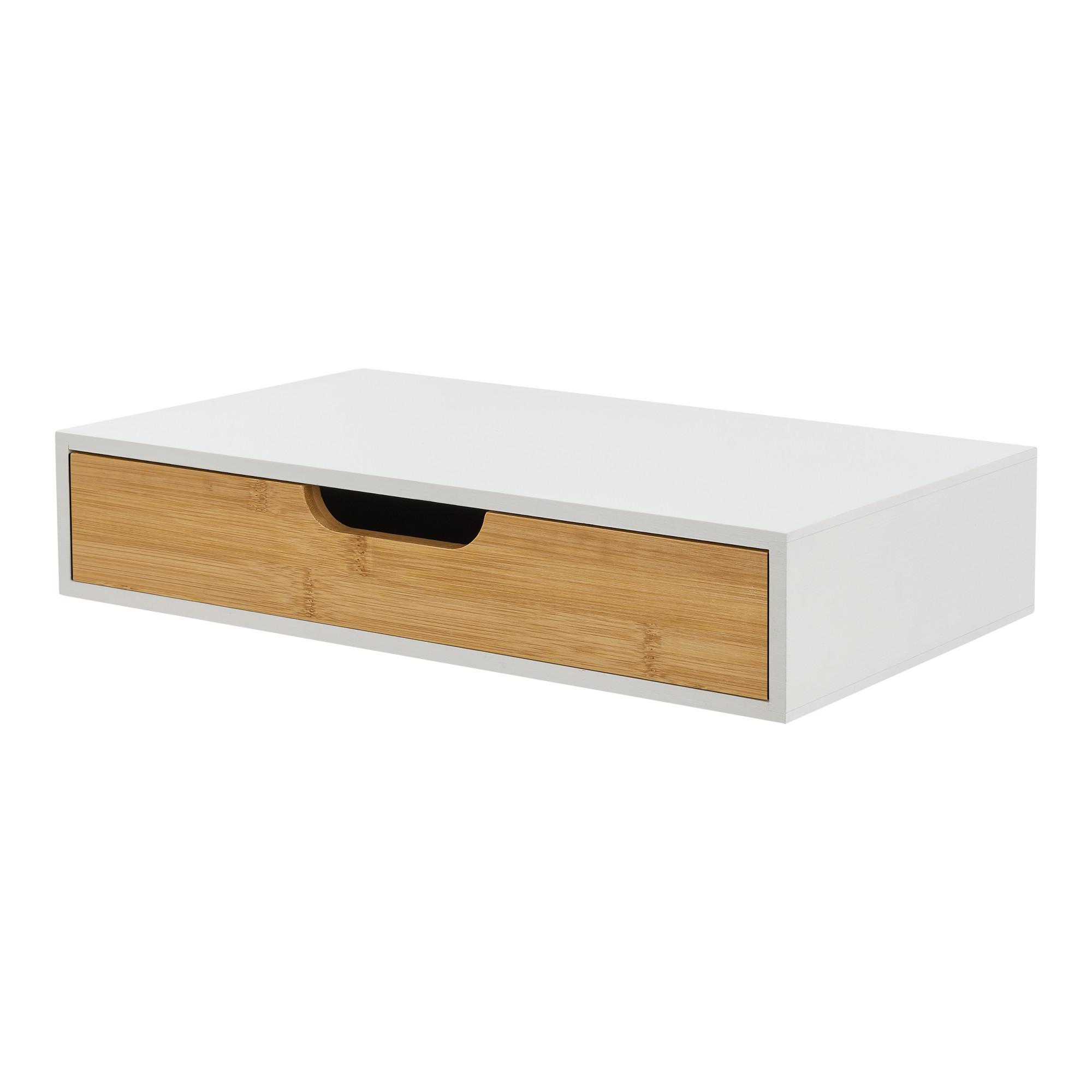 WANDREGAL Bokn - Weiß, Holz (40/8/24cm) - [en.casa]