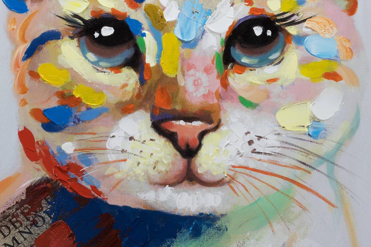 ACRYLBILD HANDGEMALT 70/100 cm - Multicolor/Weiß, Holz/Textil (70/100cm) - KUNSTLOFT